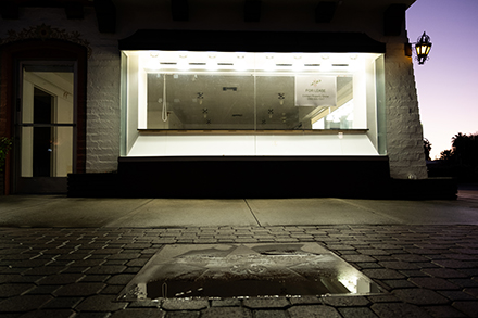 Street Photography Image of empty and up for lease See's Candy in Palm Springs, California