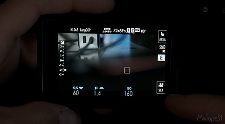 Image of fuji x-t4 LCD showing movie icon and the word set. When pressed movie settings are accessible