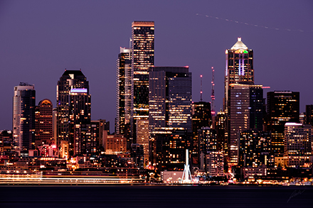 Street Photography Image of Seattle Washington from Alki Beach