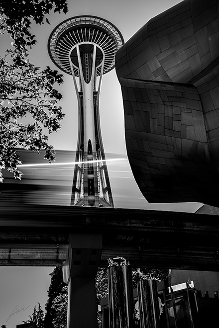 Street Photography Image of Seattle Washington and the Space Needle
