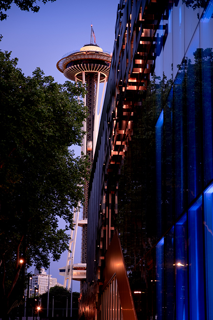 Street Photography Image of Seattle Washington and the Space Needle