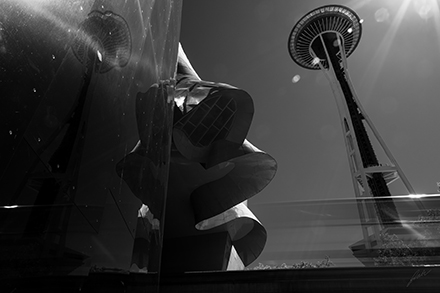 Street Photography Image of Seattle Washington and the Space Needle