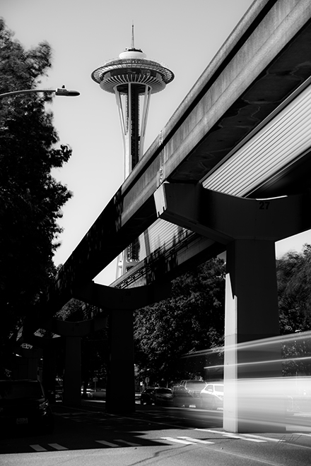 Street Photography Image of Seattle Washington and the Space Needle