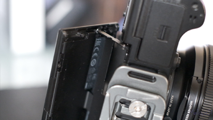 Another image of the Fuji X-t3 screen and it's more robust hinge nad plate.