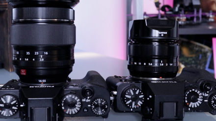 Image of Fuji X-T3 and X-T4 Bodies and the slight differences in size